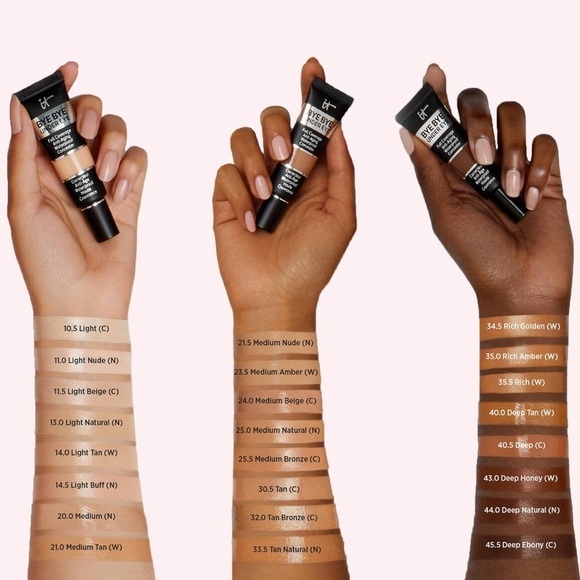 🆕 IT BYE BYE UNDER EYE FULL COVERAGE WATERPROOF CONCEALER 43.0 DEEP HONEY NIB - Picture 5 of 9